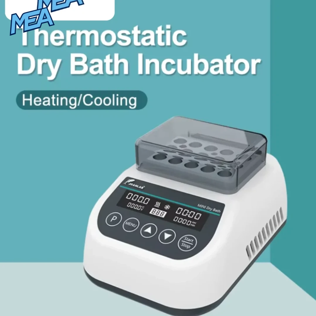Portable Mini Thermostatic Dry Bath Incubator Lab Heater With Heating Block For 0.2/0.5/1.5/2ml Centrifuge Tube 1 Portable mini dry bath incubator with thermostatic heating block for centrifuge tubes