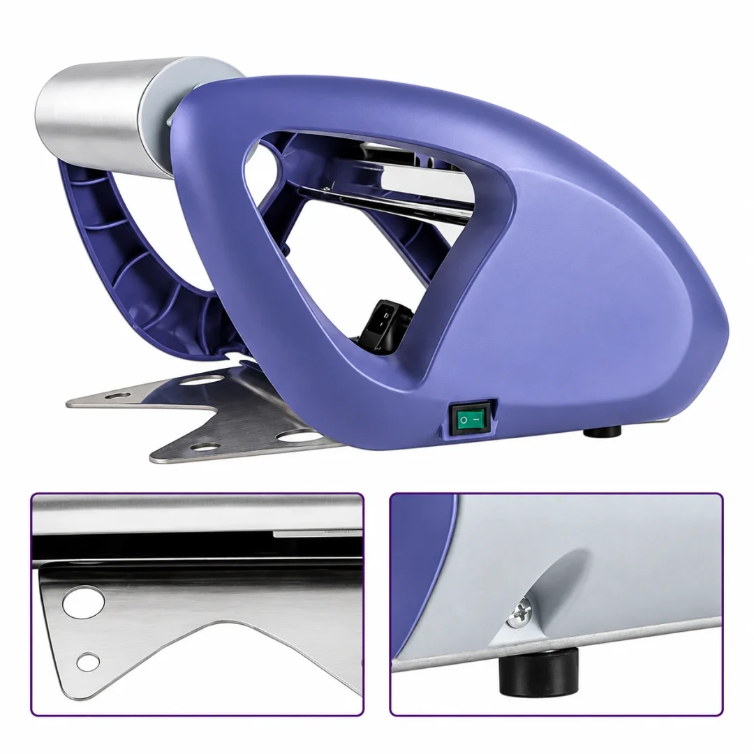Dental Pulse Sealing Machine Sterilisation Pouch Heat Sealer 250mm Wall-Mountable With Cutter & Alarm (220V, New) 10 Pouch sealer wall mount bracket and rubber feet detail
