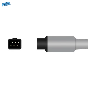 6-pin rectangular connector of Konica Minolta pediatric soft tip SpO2 sensor for Pulsox-300