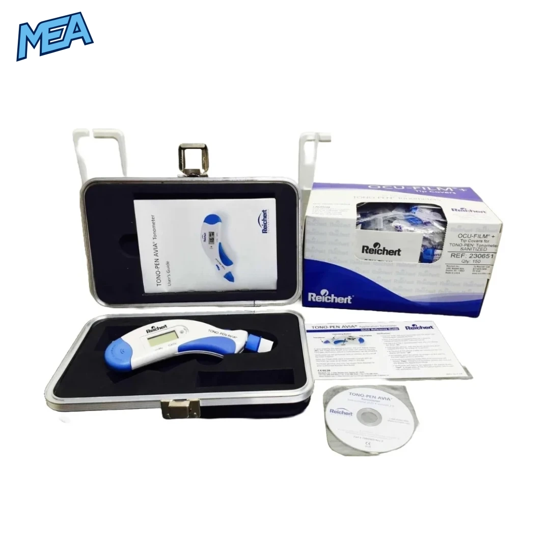 Reichert Avia Tono pen Applanation Tonometer with Case Refurbished 4 Reichert Tono-Pen AVIA starter kit with Ocu-Film tip covers and battery accessories
