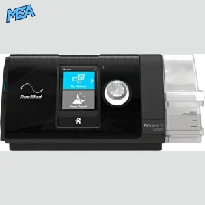 ResMed AirSense 10 AutoSet auto CPAP machine with integrated humidifier and display screen