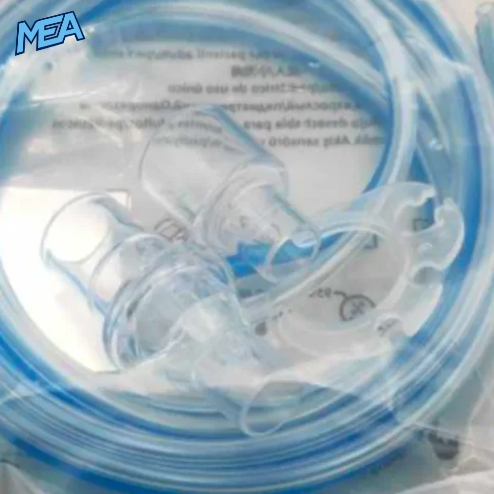 Resvent RS300 / RV200 Single Use Flow Sensor 2.0m Adult/Pediatric & Infant (60201-000068-00 / 60201-000071-00) New 6 Close-up of Resvent disposable proximal flow sensor body and airway connectors