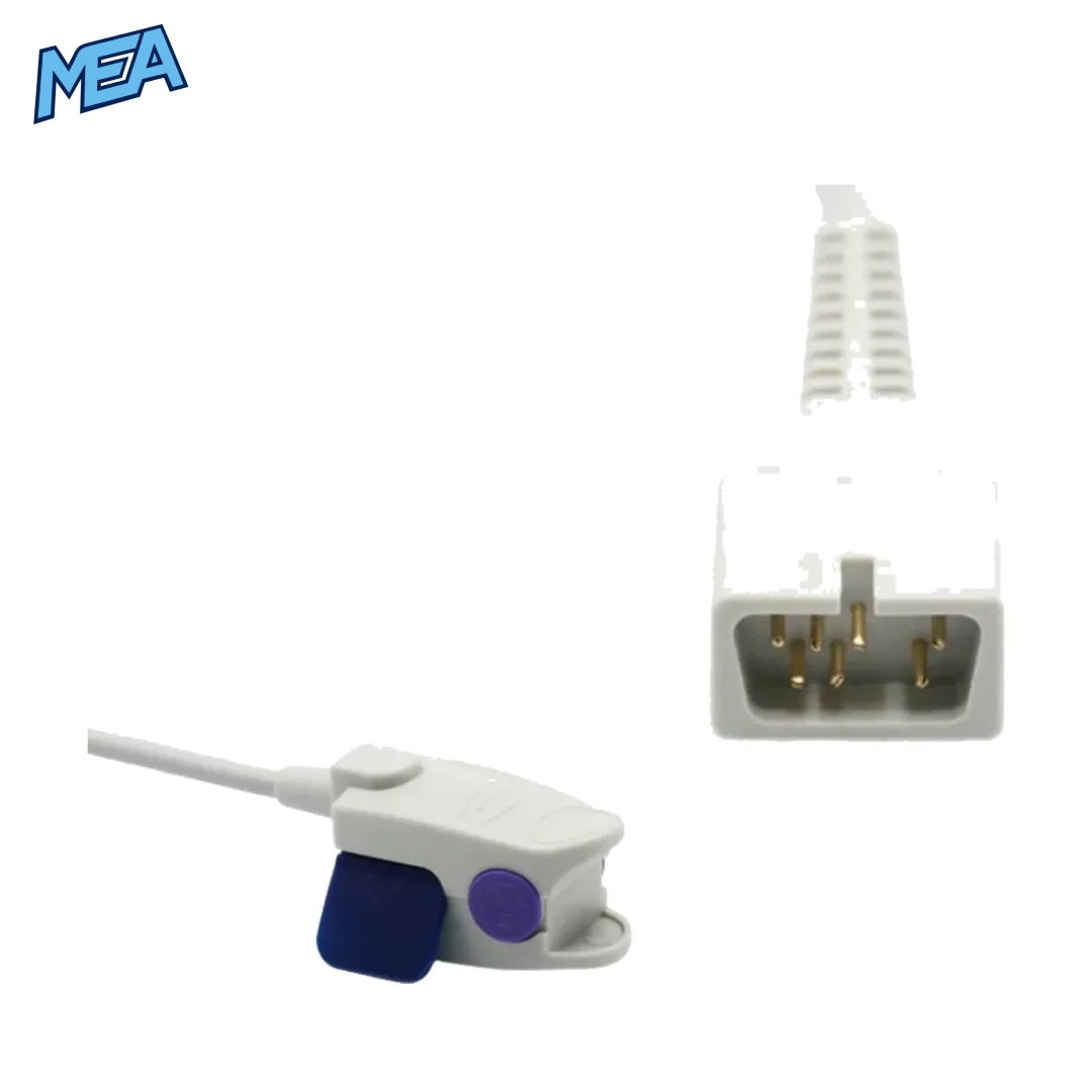 reusable nellcor pediatric clip spo2 sensor 3.2 ft with 7 pins connector for pediatric monitoring