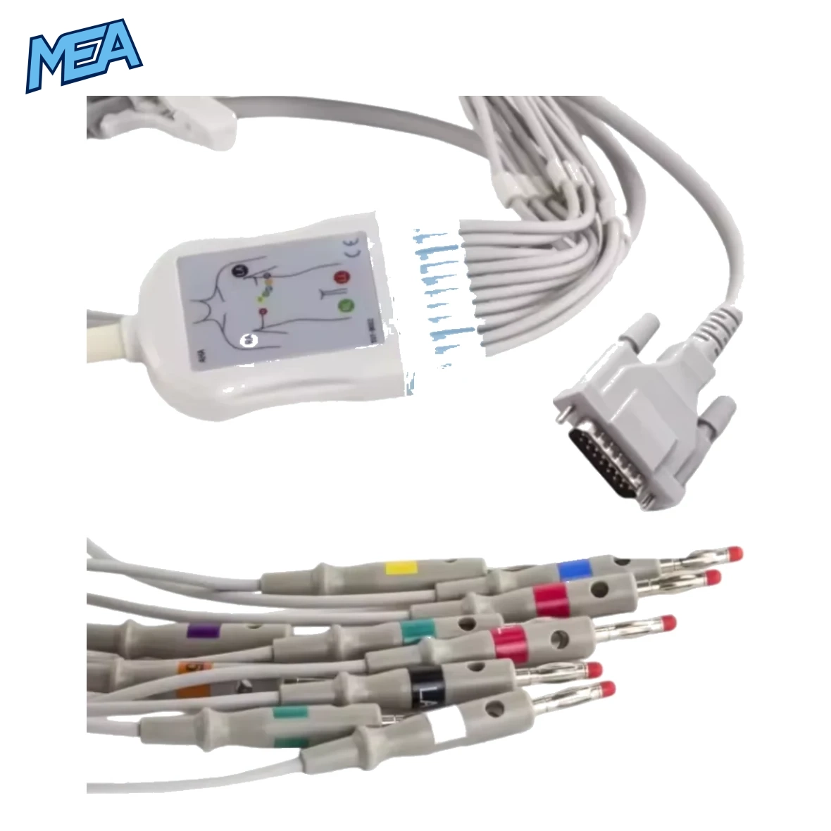 Schiller Plus ECG EKG Cable 10 Lead for Bionet, Welch Allyn, MORTARA, BLT Biolight, 12-Channel ECG Cable 1 Schiller ECG 10 lead EKG cable compatible with Bionet Welch Allyn Mortara 12 channel patient cable