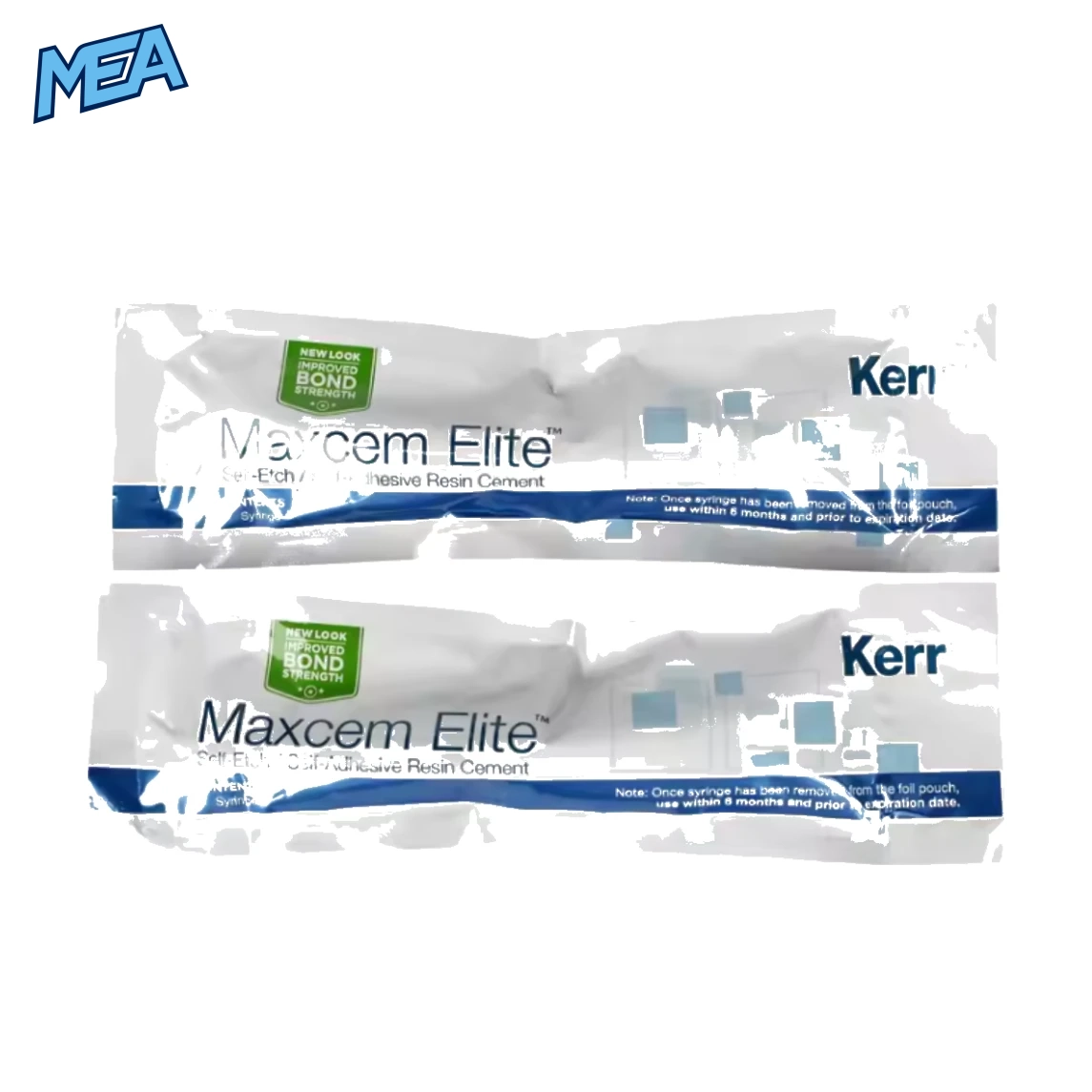 Kerr Maxcem Elite Self Etching Self Adhesive Double Curing Resin Cement 5g X 2Pcs/Box Dental Adhesive Cement 33872/33873 1 Kerr Maxcem Elite Self-etching dual cure dental resin cement syringe for crowns and bridges