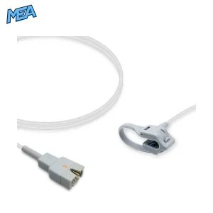 Close-up of Masimo LNCS-style connector on neonate wrap SpO2 sensor