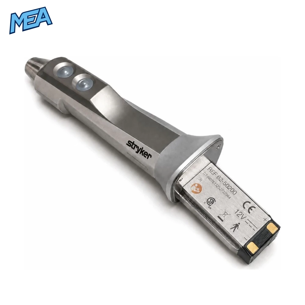 Stryker VariSpeed 62-50200 (6250200) Battery Powered Screwdriver Handpiece (Refurbished) 2 Stryker VariSpeed screwdriver rear view showing REF 62-50200 label and 12V DC rating