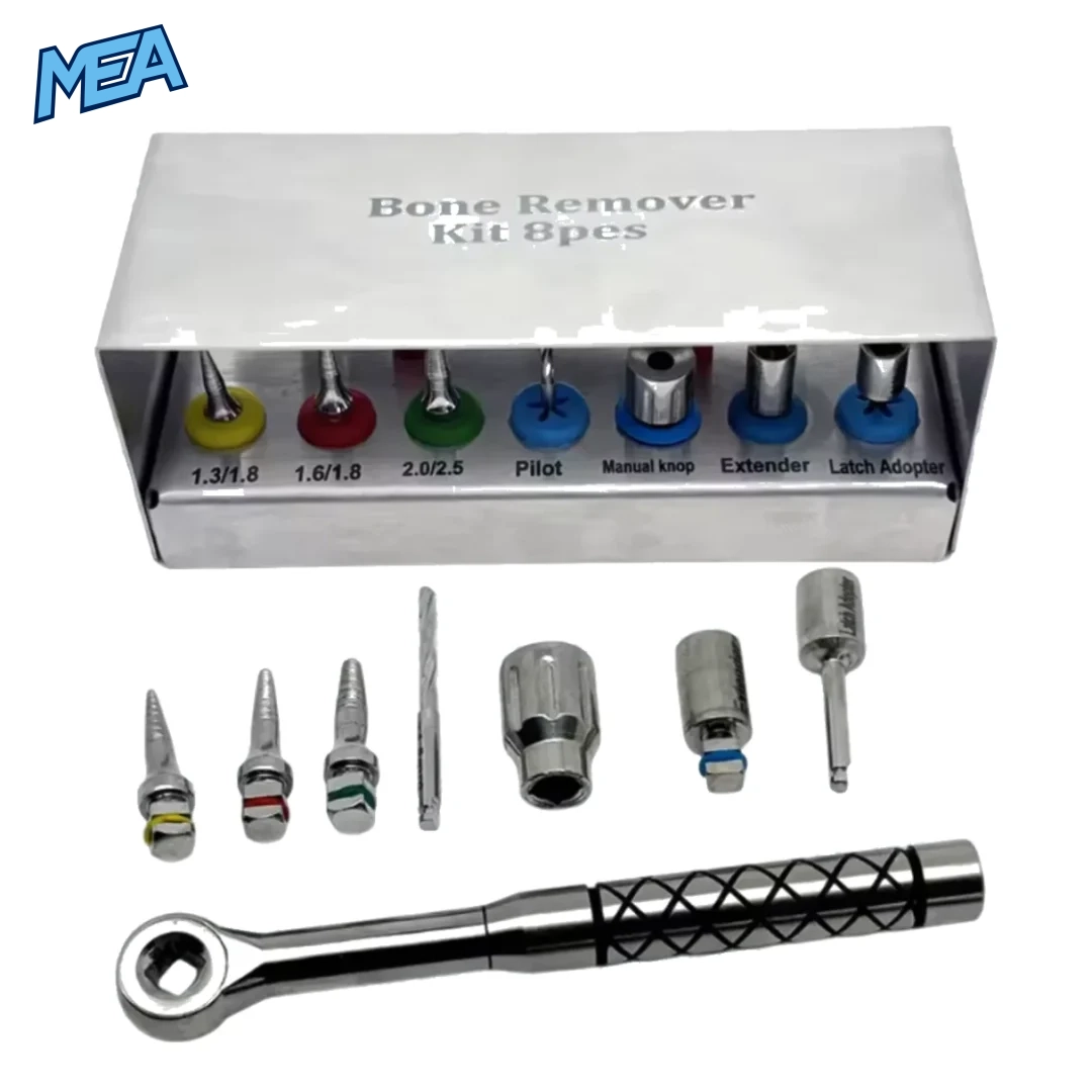 Titanium dental implant restoration torque kit surgical and prosthetic tool set