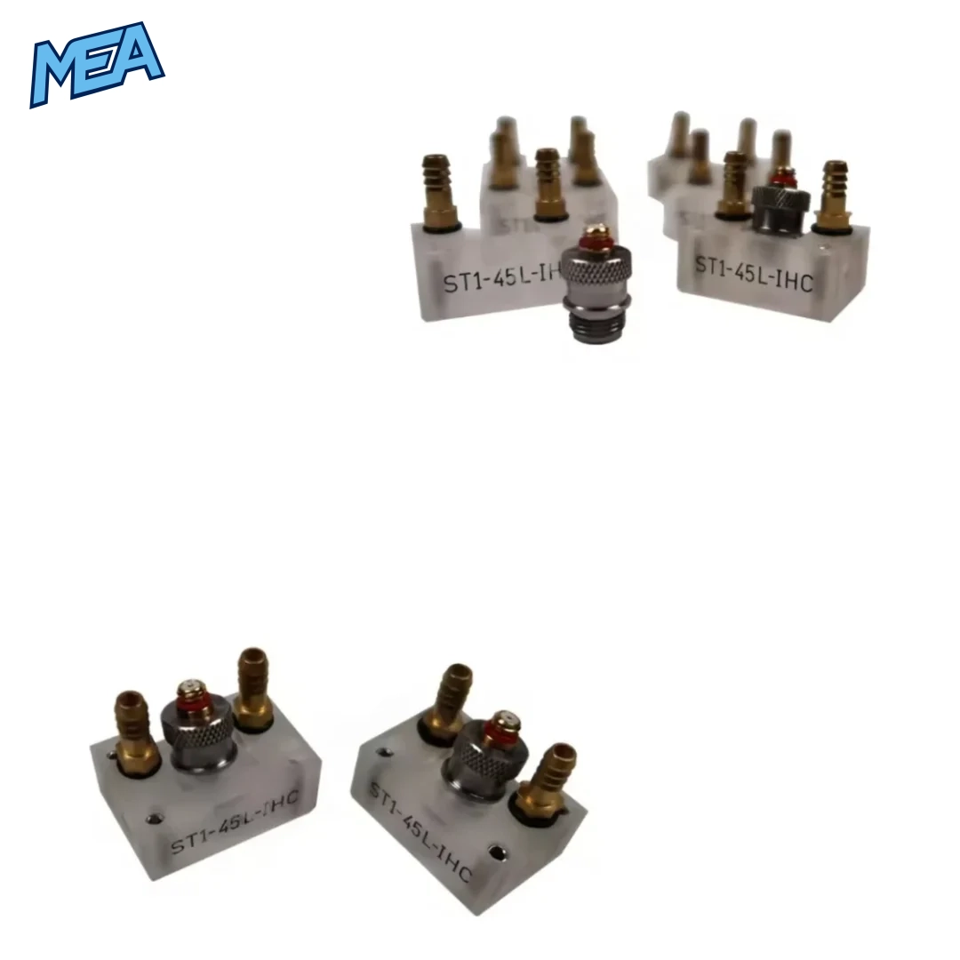 TOFD Ultrasonic Transducer - Olympus-Style Microdot Probe 2 ST1-45L-IHC irrigated TOFD screw-in wedge with microdot connector, 45° refracted angle