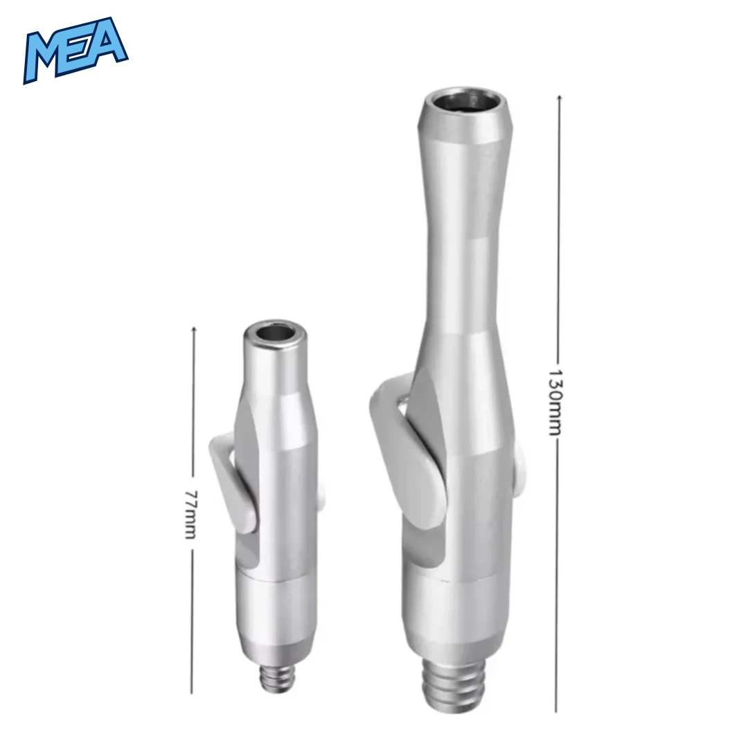 2-Piece Aluminium Dental Saliva Ejector Set – Strong/Weak Suction 2 Universal detachable dental saliva suction handle aluminum swivel design