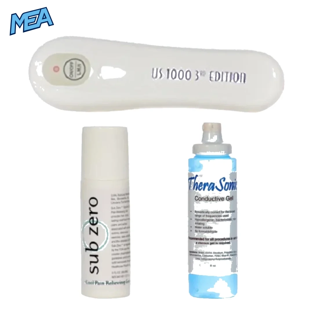 US 1000CARE Handheld Ultrasound Unit with Carrying Case, Therapy Gels, and Hot/Cold Pack