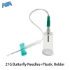 Veterinary Blood Collection Set with Safety Butterfly Needles 21G / 23G / 25G (Pack of 50) 20 21G veterinary vacuum blood collection set with safety butterfly needle and tube holder