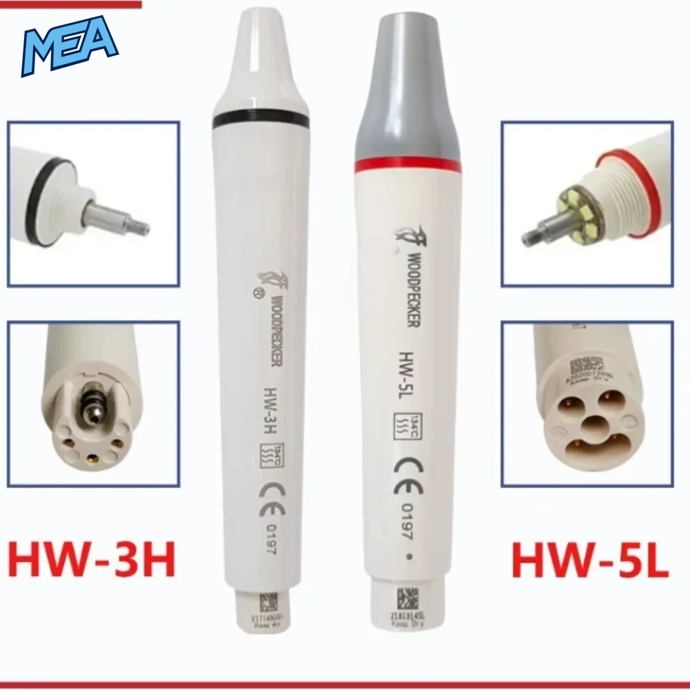 Woodpecker Dental Ultrasonic Piezo Scaler Handpiece for HW5L HW3H UDS EMS Ultrasound Dental Cleaning Ultrasonic Cleaner 1 HW5L HW3H Autoclavable Woodpecker ultrasonic piezo scaler handpiece dental instrument sterilizable 135°C EMS compatible