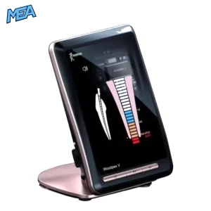 Woodpecker Woodpex V Apex Locator showing 4.5 inch LCD screen during root canal measurement