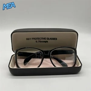 PC13 A Type X-ray lead glasses 0.75mm Pb in open hard protective case