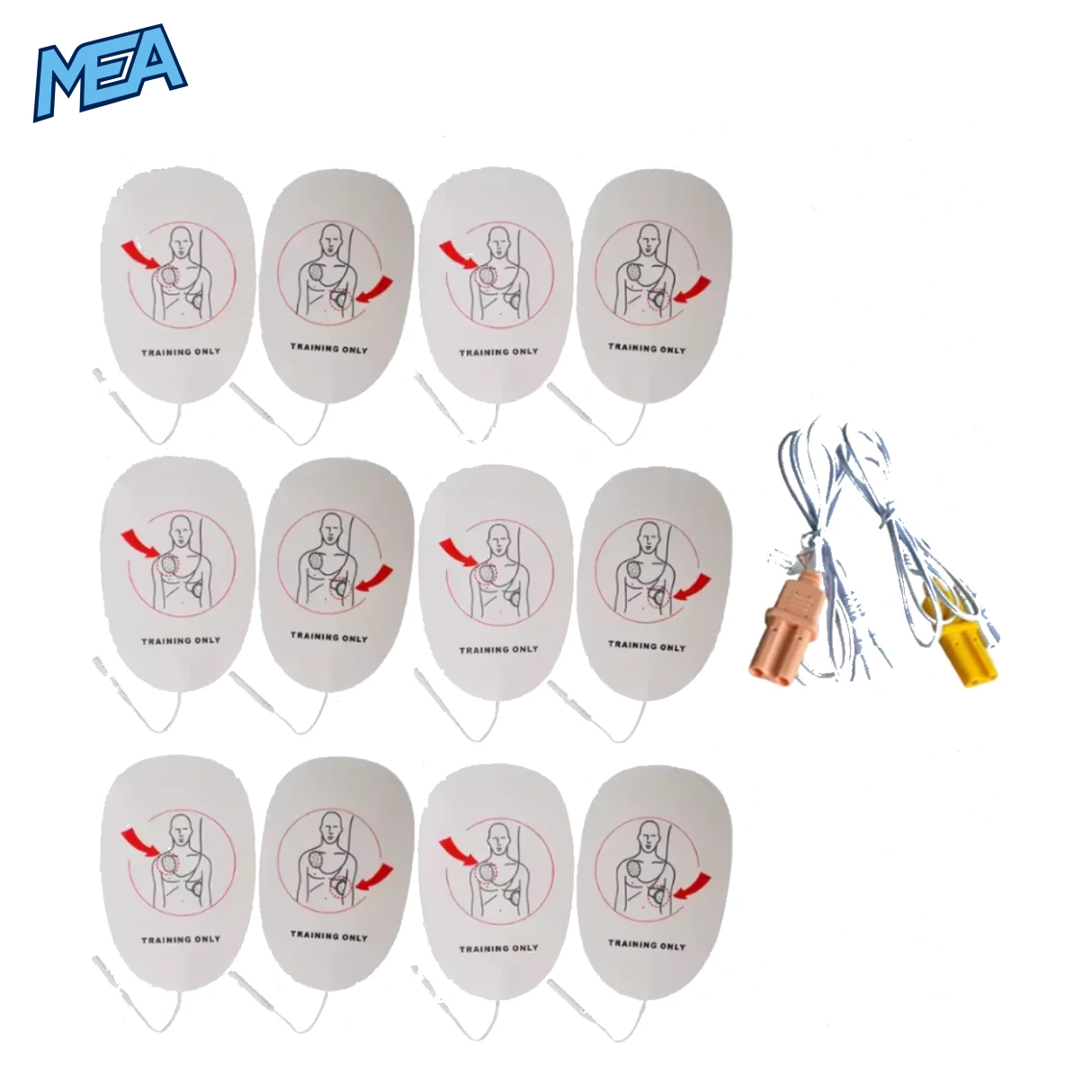 5 Pair XFT Adult Pads With Cable For XFT 120 XFT 120C+ AED Trainer Replacement 1 XFT AED Trainer Adult Pads with cable for XFT 120 and XFT 120C+ AED trainer