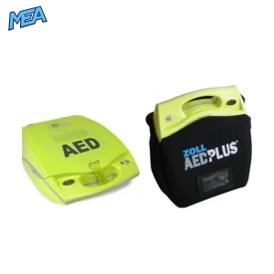 ZOLL AED Plus AED machine with LCD display voice prompts and CPR feedback system for public emergency use